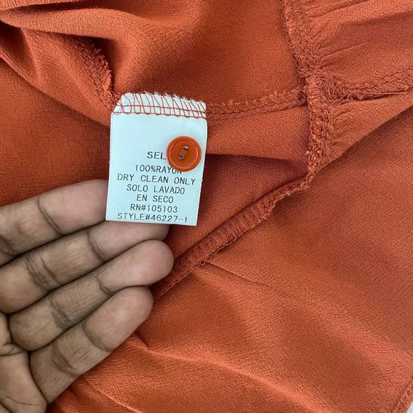 Altar'd State Ruffles hem orange tunic blouse M - Picture 4 of 4
